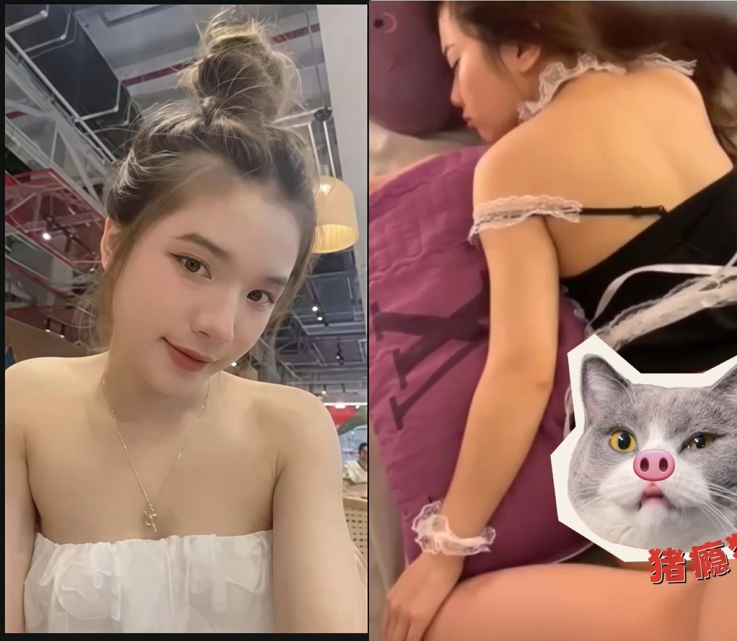 Poster of Hầu gái đáng yêu để lộ clip gần gũi kèm tiếng thở dài